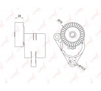 Натяжитель приводного ремня CHEVROLET Cruze (09-) (1.6),Lacetti (03-) LYNX