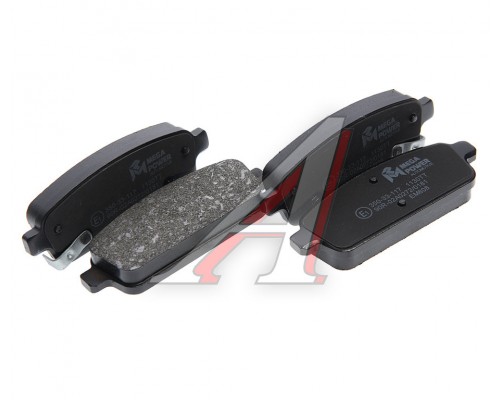 Колодки тормозные OPEL Astra J CHEVROLET Cruze (09-) задние (4шт.) MEGAPOWER