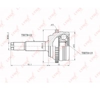 ШРУС наружный CHEVROLET Aveo (06-08),Kalos (03-08) комплект LYNX