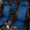 Авточехлы DAEWOO Nexia (08-) экокожа черно-синие ромб комплект AVTOLIDER