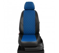 Авточехлы DAEWOO Nexia (08-) экокожа черно-синие ромб комплект AVTOLIDER