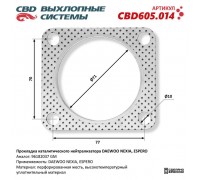 Прокладка DAEWOO Nexia (95-) выхлопной системы (квадрат) CBD