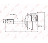 ШРУС наружный DAEWOO Nexia (8V) комплект LYNX