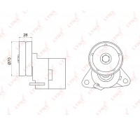 Натяжитель приводного ремня CHEVROLET Lacetti (03-),Captiva (06-),Epica (05-) LYNX