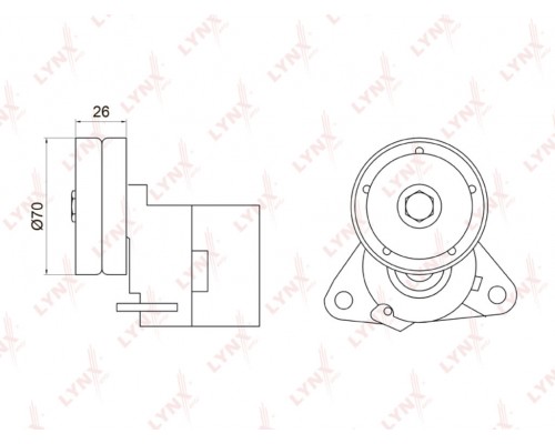 Натяжитель приводного ремня CHEVROLET Lacetti (03-),Captiva (06-),Epica (05-) LYNX