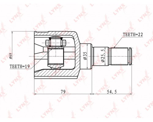 ШРУС внутренний CHEVROLET Matiz (98-05) комплект LYNX