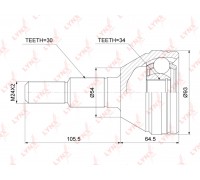 ШРУС наружный CHEVROLET Captiva (07-08) комплект LYNX