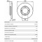 Диск тормозной DAEWOO Matiz (98-) CHEVROLET Spark (05-) передний (1шт.) BOSCH